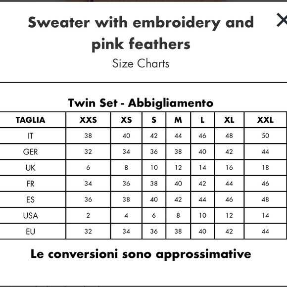 TWINSET Pullover Sweater With Embroidery and Pink Feathers Size XS New - Picture 16 of 16